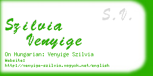 szilvia venyige business card